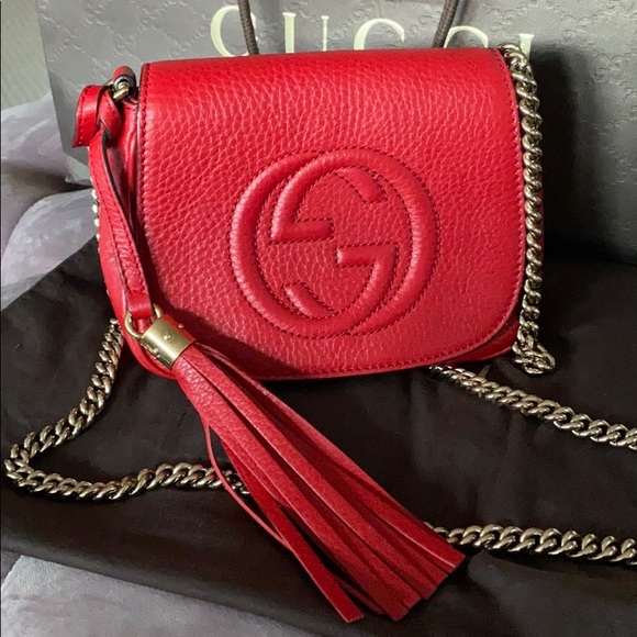 ‼️SOLD‼️Gucci Soho flap bag w chain - Picture 2 of 8